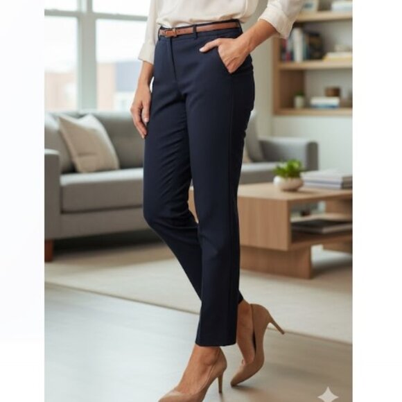 Hana San Pants Black Trousers Slacks Retail $179 NWT Womens Size 40 / US M - Picture 1 of 8